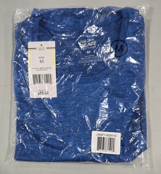 GALAXY BY HARVIC KICK START GEAR MEN'S SHORT SLEEVE CREW NECK TEE -  M - ROYAL
