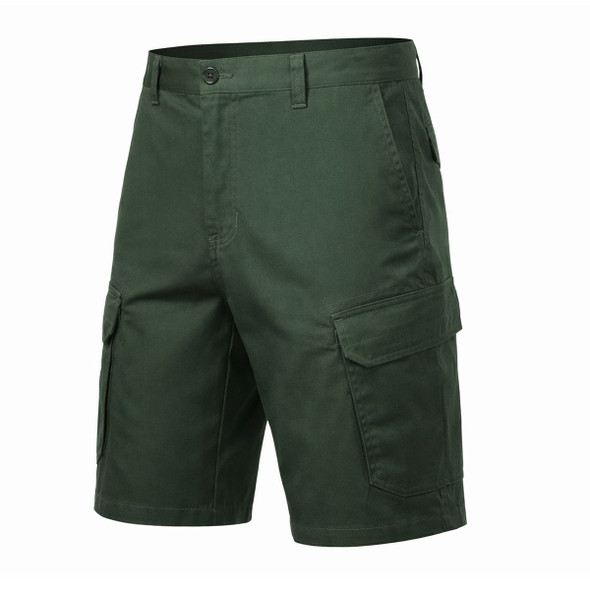 BLU ROCK MEN'S COTTON FLEX-STRETCH CARGO SHORTS - SIZE: MEN 36 - OLIVE