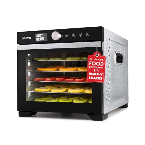 GOURMIA DIGITAL FOOD DEHYDRATOR 6 TRAYS 360° AIRFLOW GFD1610 STAINLESS STEEL