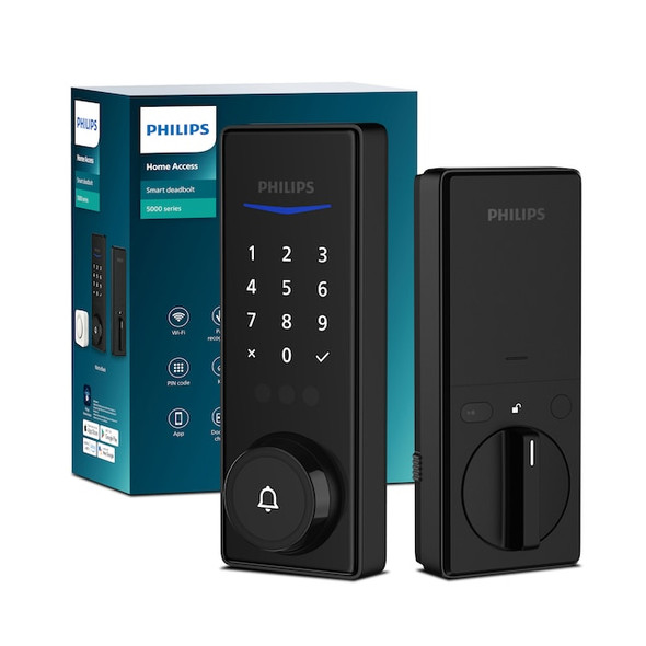PHILIPS PALM SMART WI-FI,TOUCHSCREEN KEYPAD ELECTRONIC DEADBOLT LOCK - BLACK