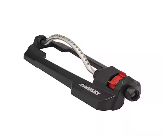 HUSKY 4000 SQ FT POLY BASE OSCILLATING SPRINKLER - BLACK RED