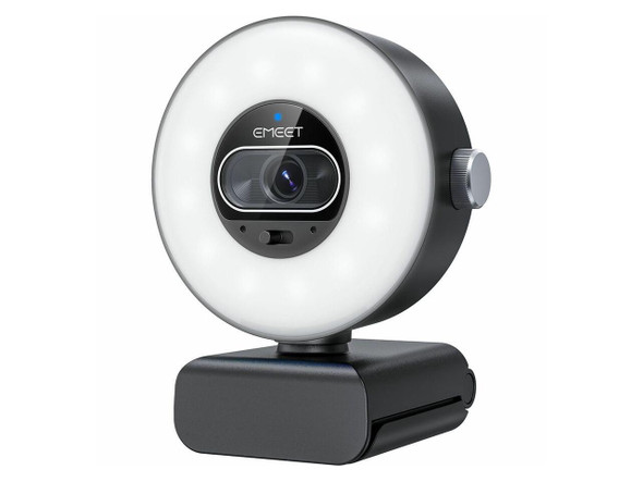 EMEET S600 Light 4K StreamCam with 1/2" Sensor, 0.2S PDAF, 2 Mics, Ring Light