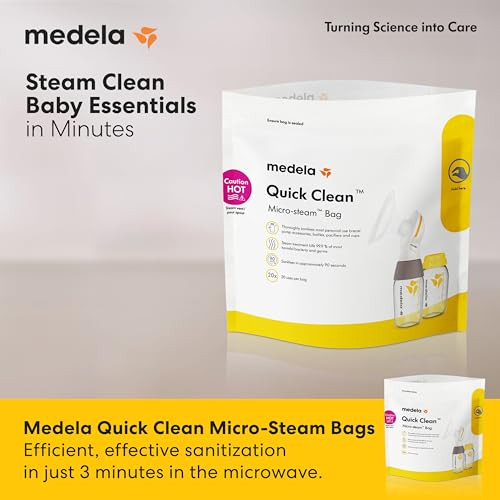 MEDALA MEDELA QUICK CLEAN MICROWAVE STERILIZER BAGS PACK OF 12 - WHITE