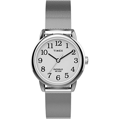 TIMEX WOMEN'S EASY READER WATCH - SILVER/WHITE
