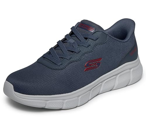 118113 SKECHERS MEN'S HANDS FREE SLIP-INS BOBS SPORT B FLEX DARK/NAVY SIZE 9.5 New