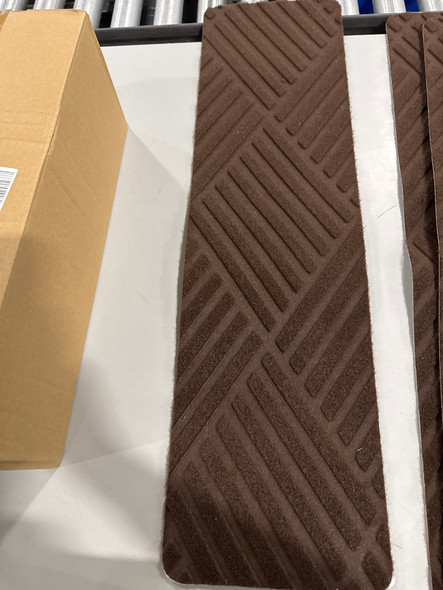 DEMIWISE NON SLIP STAIR TREADS FOR WOODEN STEPS INDOOR 15 PACK 8" X 30" - BROWN