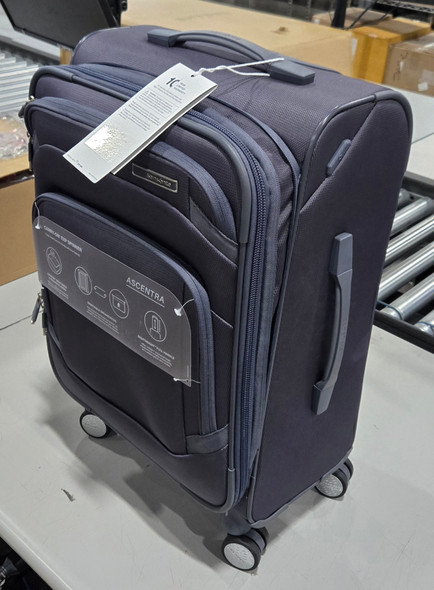 SAMSONITE 19 INCH CARRY-ON ASCENTRA SOFTSIDE LUGGAGE - SLATE New