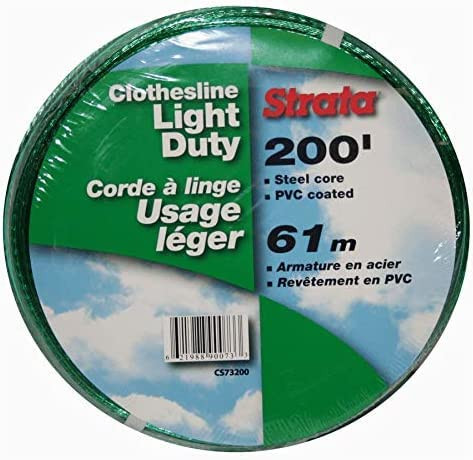 STRATA PVC COVERED CLOTHESLINE 5/32" X 200' GREEN CS73200-NEW New