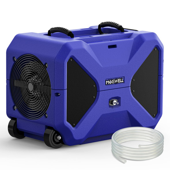 MOISWELL 190 PINTS LGR COMMERCIAL DEHUMIDIFIER WITH PUMP - BLUE