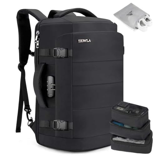 TZOWLA 40L EXPANDABLE TRAVEL LAPTOP BACKPACK 17.3" JP-TZ-IIIT-17.3 - BLACK New