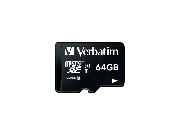 Verbatim 64GB microSDXC Card (Class 10) w Adapter
