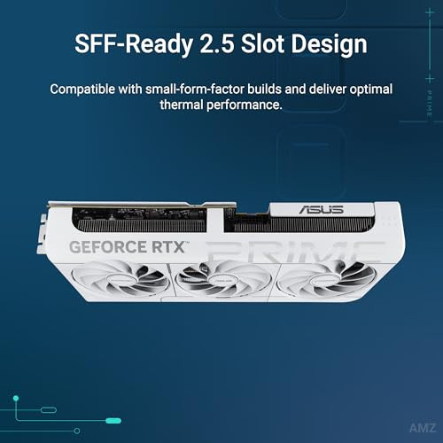 ASUS SFF-READY PRIME NVIDIA GEFORCE RTX 5070 WHITE OC GRAPHICS CARD - WHITE