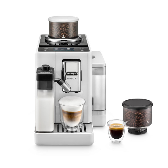 DE'LONGHI RIVELIA AUTOMATIC ESPRESSO MACHINE WITH GRINDER EXAM44055W - WHITE
