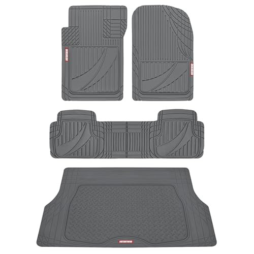 MOTOR TREND FLEXTOUGH ADVANCED PERFORMANCE CAR FLOOR MATS & CARGO LINER Gray