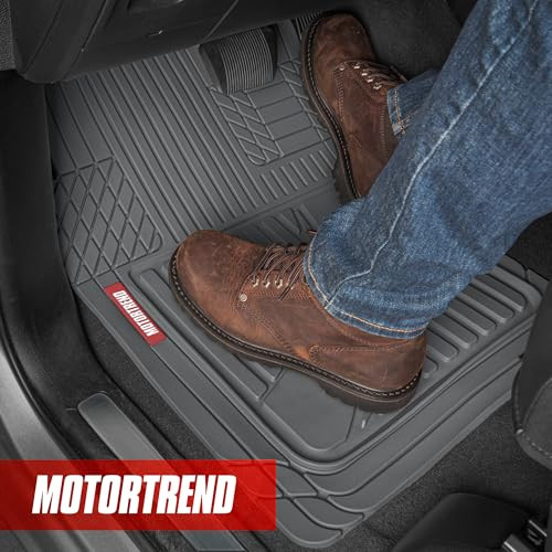 MOTOR TREND FLEXTOUGH ADVANCED PERFORMANCE CAR FLOOR MATS & CARGO LINER Gray