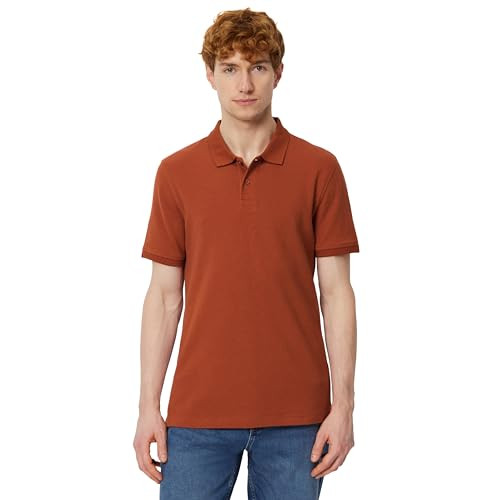 AMAZON ESSENTIALS MEN'S SLIM-FIT SHORT-SLEEVE COTTON POLO SHIRT LARGE BRICK RED