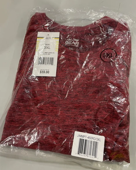 GALAXY BY HARVIC KICK START GEAR MEN'S SHORT SLEEVE CREW NECK TEE - 3XL - RED New