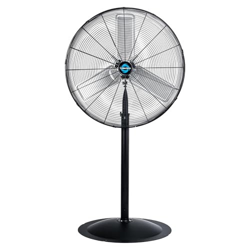 TORNADO 30" HIGH VELOCITY PEDESTAL FAN 8850 CFM METAL 3 SPEED - BLACK