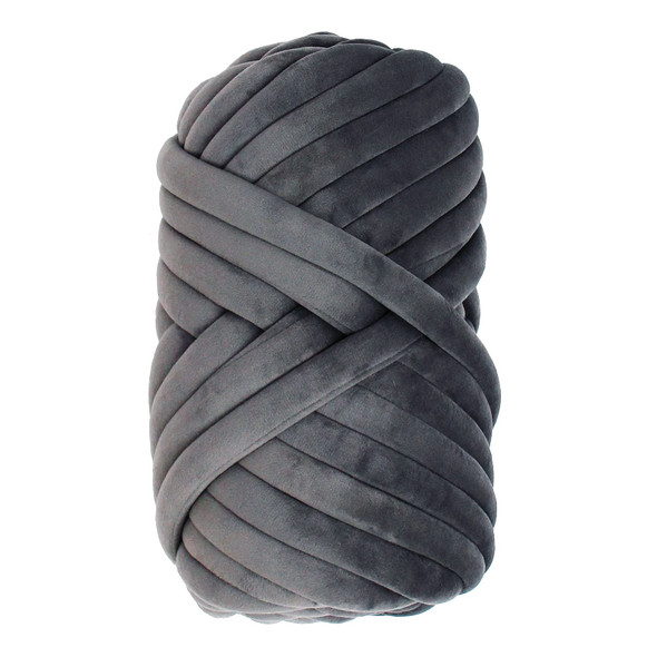 CASAPHORIA CHUNKY YARN FOR HAND KNITTING BLANKET,SUPER SOFT GIAN - DARK GRAY