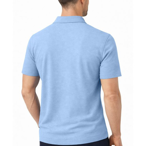 JAMES TAILOR MEN'S SHORT SLEEVE KNIT BUTTON DOWN SHIRT SIZE: MEN XL - LIGHT BLUE New