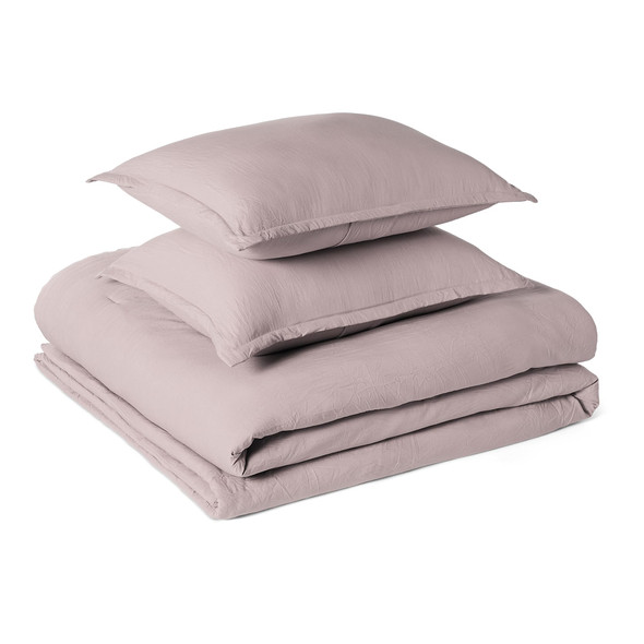 AMAZON BASIC BRUSHED MICROFIBER COMFORTER 3-PIECE QUEEN/FULL - PURPLE New
