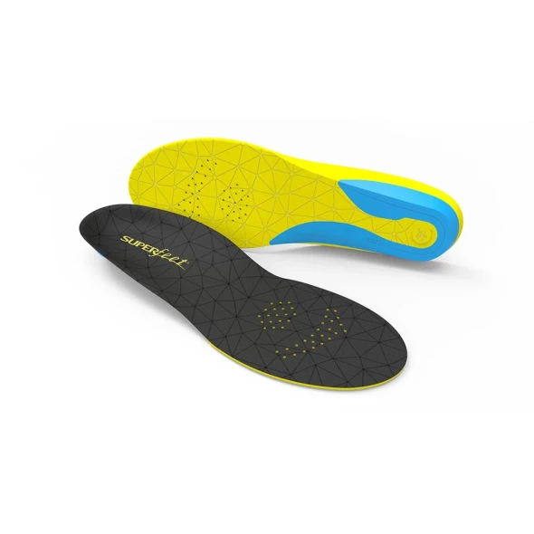 SUPERFEET FLEXTHIN C 6.5-8 US WOMENS/5.5 - 7 US MENS SIZE C - YELLOW/BLUE/BLACK