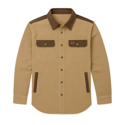 FIELD & STREAM MEN'S TUNGSTEN CORDUROY SHIRT JACKET SIZE MEN M - KHAKI New