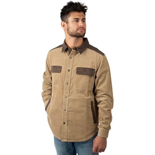 FIELD & STREAM MEN'S TUNGSTEN CORDUROY SHIRT JACKET SIZE MEN M - KHAKI New