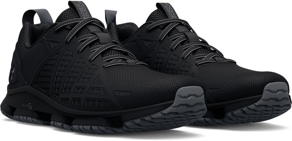 UNDER ARMOUR MEN'S MICRO G STRIKEFAST TRAIL - SIZE: MEN 10.5 - BLACK PITCH-GRAY