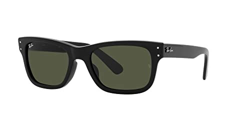 RAY-BAN MEN'S MR. BURBANK RECTANGULAR SUNGLASSES - BLACK/GREEN