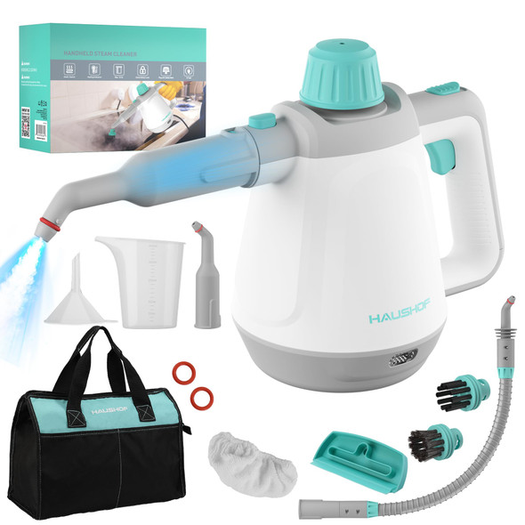 HAUSHOF Handheld Steam Cleaner, Tool Bag & Safety Lock, 11 pcs, HH23175AE