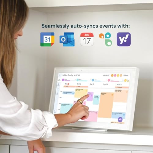 Skylight Calendar: 15-inch Wall Planner Digital Calendar & Chore Chart, White