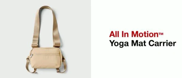 ALL IN MOTION YOGA MAT CARRIER BUCKLE CLOSURE, RECYCLED NYLON - BEIGE