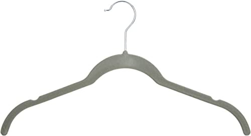 Amazon Basics Space Saving Slim Velvet Non-Slip Clothes Hangers 30-Pack - Gray