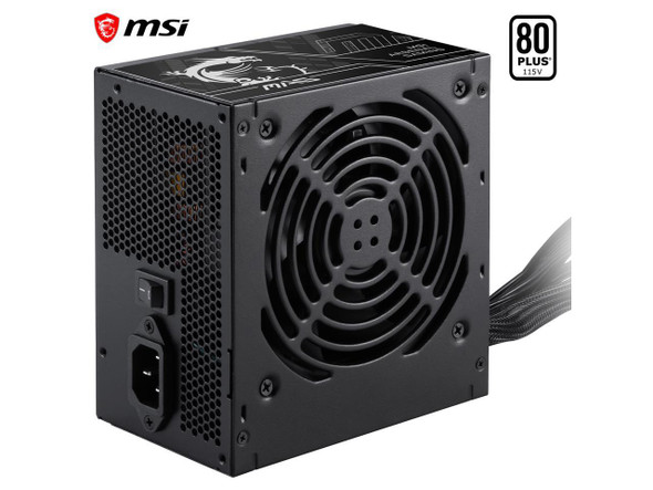 MSI MAG A600DN II Power Supply Unit, 600W, 80 PLUS Standard, ATX PSU, Black Flat