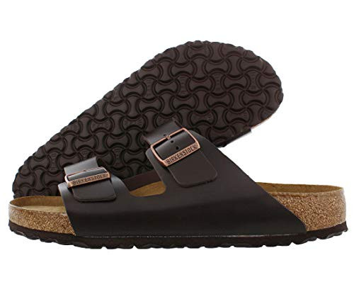 0552341 BIRKENSTOCK MEN'S SOFT ARIZONA AMALFI LEATHER SANDALS BROWN SIZE 8 New