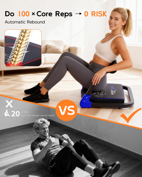 HOPHORSE 8-IN-1 AB MACHINE FOR HOME WORKOUTS - BLUE