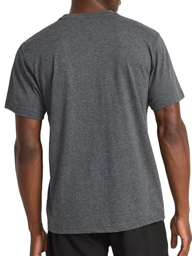 REM251TE30 REEBOK MEN'S SMALL LOGO CREW T-SHIRT CHARCOAL HEATHER SIZE S New