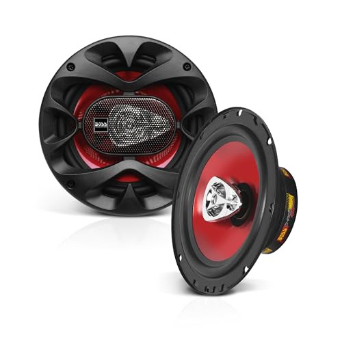 BOSS AUDIO SYSTEMS CHAOS SERIES 6.5" CAR DOOR SPEAKERS, 300W (PAIR) - RED