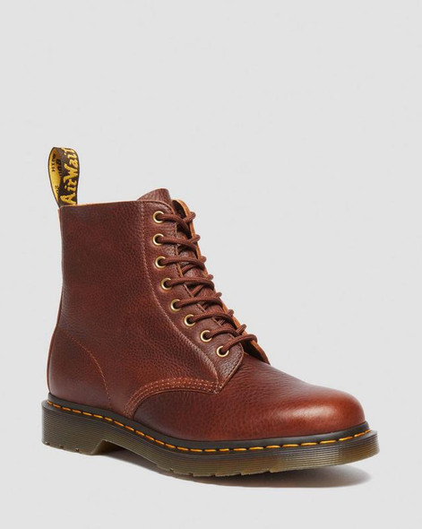 DR. MARTENS 1460 AMBASSADOR LEATHER LACE UP BOOTS SIZE: MEN 10 WOMEN 11 - CASHEW