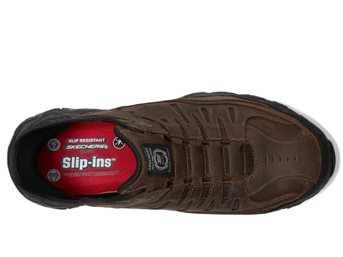 SKECHERS MEN'S HOLDREDGE RYKER HANDS FREE SLIP-IN SIZE: 10 WIDE - BROWN