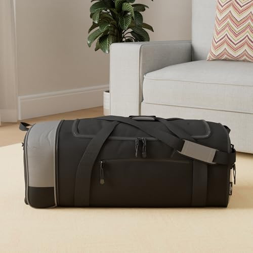 TRAVELERS CLUB 32" MIDGARD EXPANDABLE ROLLING TRAVEL BAG - BLACK