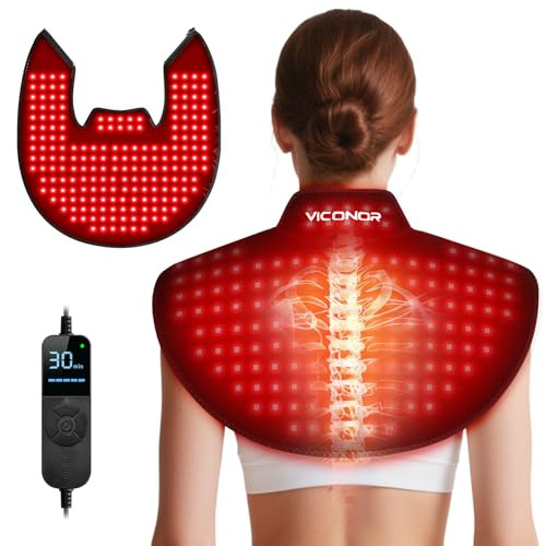 VICONOR RED LIGHT THERAPY FOR NECK AND SHOULDER INFRARED LIGHT THERAPY - BLACK