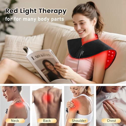 VICONOR RED LIGHT THERAPY FOR NECK AND SHOULDER INFRARED LIGHT THERAPY - BLACK