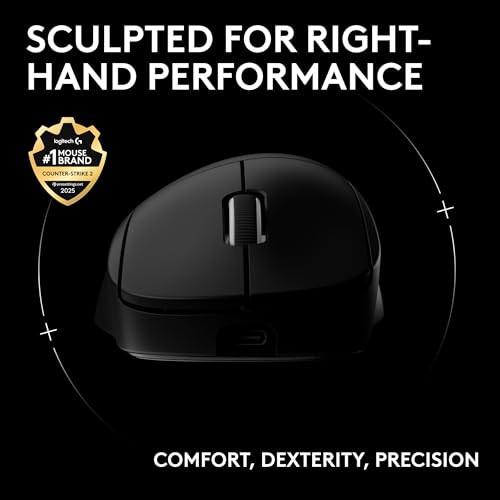 LOGITECH G PRO X SUPERLIGHT 2 DEX WIRELESS GAMING MOUSE 910-007328 - BLACK