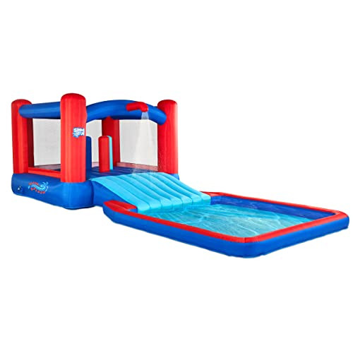 Sunny & Fun Slide N’ Splash Bounce House Inflatable Water Slide Park