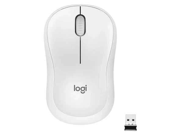 LOGITECH M220 SILENT WIRELESS MOUSE, 2.4 GHZ WITH USB RECEIVER, 1000 DPI - WHITE