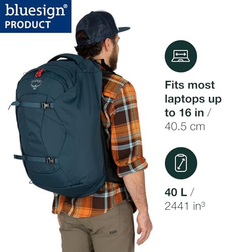 OSPREY TRAVEL BACKPACK 40L 10003320 - BLACK/GRAY
