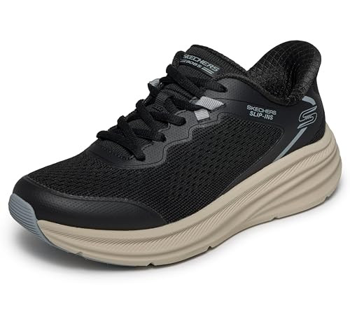 SKECHERS WOMEN'S BOBS SKILLZ HANDS FREE SLIP-INS SIZE WOMEN 9 BLACK/WHITE New