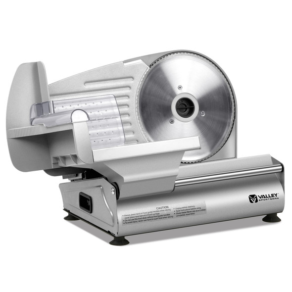 VALLEY SPORTSMAN MEAT SLICER MACHINE - 7.5" STAINLESS STEEL - BRIGHT SILVER